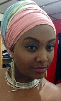 Fashion designer-cum-musician Alida Baranyizigiye.