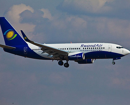The new RwandAir 737-700 will ease business operations with direct flights to Juba, South Sudan. The New Times/ File.