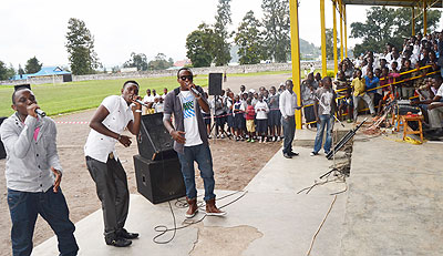 Tom Close with Dream Boys in Musanze District. The New Times/ Jean du2019Amour Mbonyinshuti.