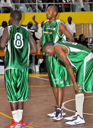 Aristide Mugabe (#8) and Karekezi (#12) scored 30 points between them as Espoir ended the regular season unbeaten. Times Sport / File.