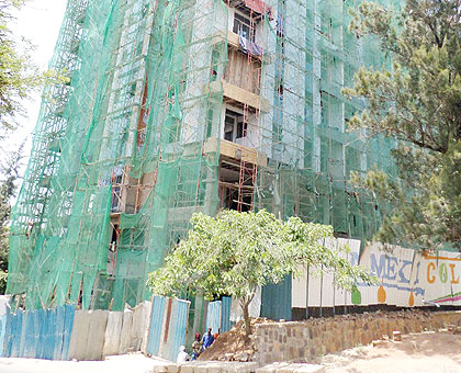 A building under construction in Kigali. The City of Kigali and RBS will inspect sites for standards. The New Times/Ivan Ngoboka