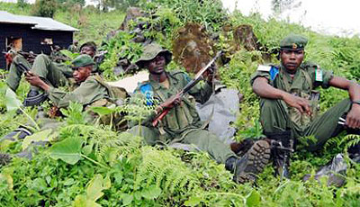 Angolan soldiers during a 2008 mission in Congo in this file photo. Post-conflict Angola spends a significant part of its budget on its army. Net photo.