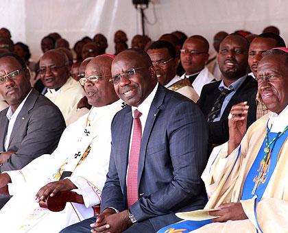 Prime Minister Pierre Damien Habumuremyi joined Catholic Church leaders to celebrate the centenary of the Ste Famille Church in Kigali. Sunday Times/Courtesy