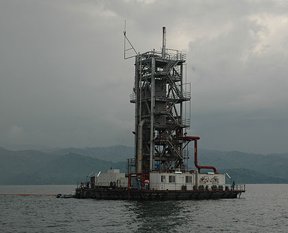 A methane gas plant in Lake Kivu.   The New Times/John Mbanda.