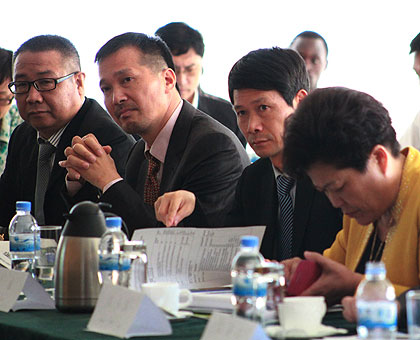 Some of the  Chinese investors during the meeting with RDB officials  yesterday. The New Times/ John Mbanda.