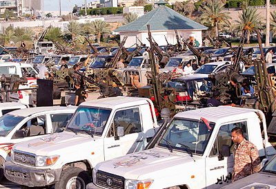 Libyau2019s fragile government is crippled by infighting and unable to disarm former fighters. Net photo.