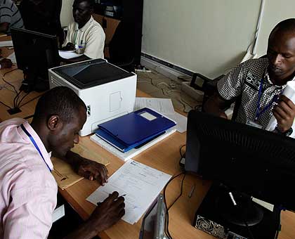 Registering a business in Rwanda takes less than five hours. According to the World Bank report, high ranking on the ease of doing business index means the regulatory environment is more conducive to the starting and operation of a local firm.   The New Times/ Timothy Kisambira. 