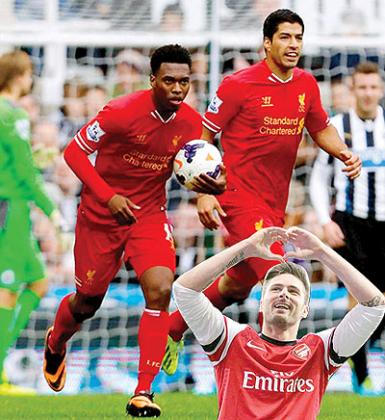 Liverpool fans will be hoping Luis Suarez and Daniel Sturridge can get the club in the top four. Net photo