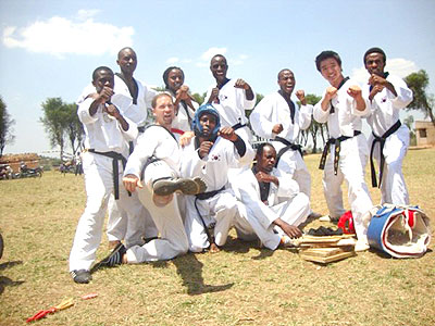 The National Taekwondo team after a recent training session. Saturday Sport / Courtesy