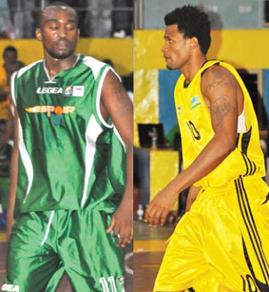  Pascal Karekezi of Espoir scored a game high 24 points in Game 1 on Wednesday, while Mike Buzangu (right) was restricted to just 13 points for KBC. Times Sport / File.