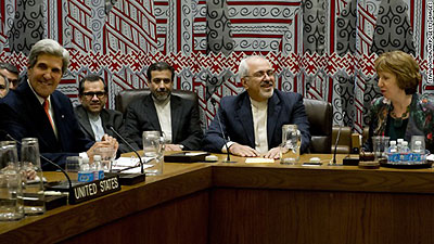 September talks included Secretary of State John Kerry, left, and Iranian Foreign Minister Javad Zarif, second from right. Net photo.