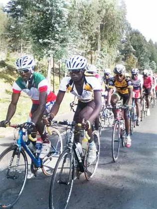 Team Rwanda riders in training at the team's training camp in Musanze on Wednesday. Times Sport / Courtesy.
