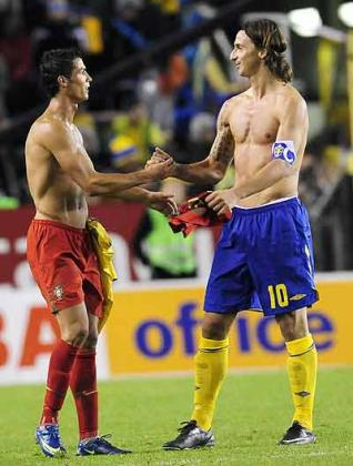 All eyes will be Cristiano Ronaldo, left and Zlatan Ibrahimovic, right when Portugal host Sweden in the World Cup playoffs first leg. Net photo.
