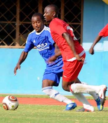 Former Rayon Sports' defender Aimable Rucyogoza (right) has been rock-solid for Espoir thi season. Saturday Sport; File