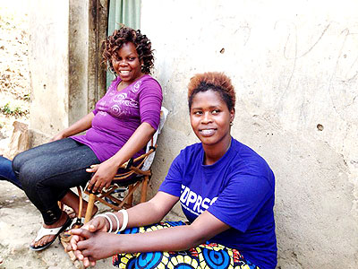SFH has helped Mutungirehe (L) and others cut the yoke of prostitution. The New Times/ Ivan Ngoboka.