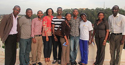 Some of the 10 young entrepreneurs who are competing for the REAL Fina Bank Entrepreneurship Award 2013 organised by Educat, an entrepreneurship support NGO, and is sponsored by Fi....