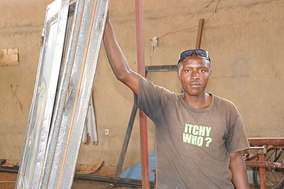 Niyonkuru at his workshop in Mayange. The New Times / Seraphine Habimana