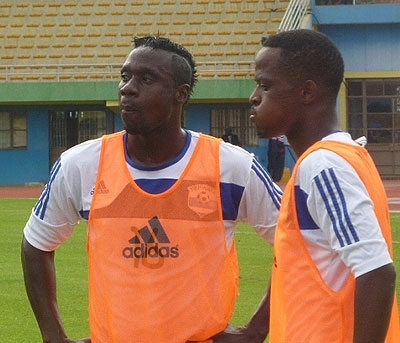 Haruna (R) and Mbuyu, (left) have been teammates for many years at club and country level. Times Sport/ File
