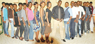 Some of the models who took part in last yearu2019s Rwanda Premier Model competition. The New Times /Courtesy