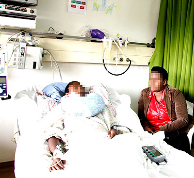 Attending to a sick relative in hospital could expose one to infections. Precautions are needed.  The New Times/ Timothy Kisambira.