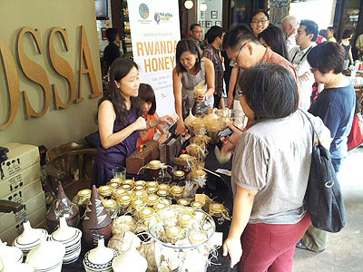 Rwanda Honey launch in Singapore last week. The New Times/ Courtesy.