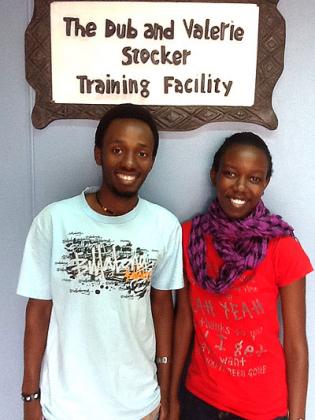 Eric Iradukunda (L) and Nancy Ingabire Abayo soon after they both got scholarships to Dartmouth College and Bucknell University respectively. Education Times / Courtesy.