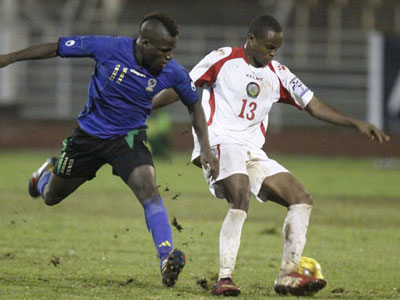 Clifton Miheso seen against Tanzaniau2019s Thomas Ulimwengu will be eager to once again find the net against Sudan when both nations meet in Todayu2019s Cecafa Cup final. The New Times/Courtesy