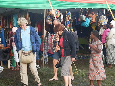 Guests visit the Market. 