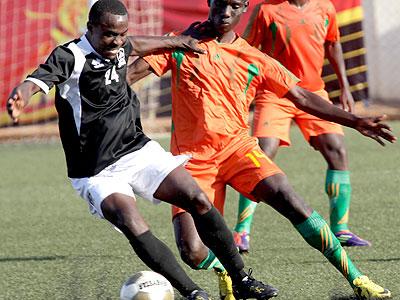 Striker Michel Ndahinduka seen against Gicumbi in a previous match will be vital for APR who are gunning to end their title drought this season. Sunday Sport/Timothy Kisambira