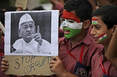 Anna Hazare has been on fast since December 10, demanding passage of the bill. Net photo.