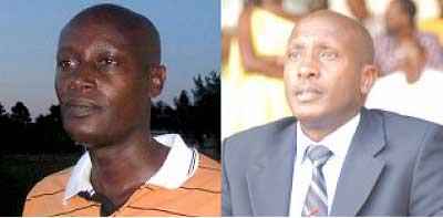 Augustin Munyandamutsa (L) has set his sights on Ntagungirau2019s job. The incumbent (R) is also in the running in a race of five people. The New Times/File