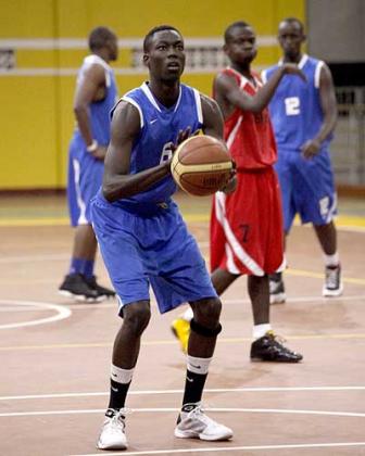 Centre foward Kubwimana Kazingufu, seen here aiming during the 2012 continental U-18 championships held in Kigali. Saturday S port/ File.