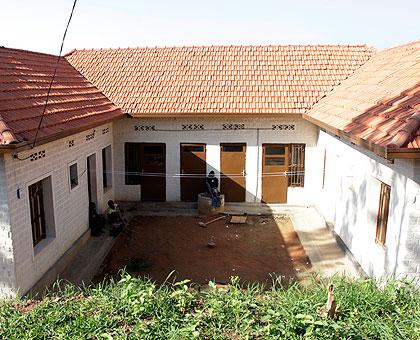 The houses in Gasharu Cell, Kinyinya Sector, Gasabo District that will accommodate some of the people to be relocated from high risk zones. The Sunday Times/John Mbanda