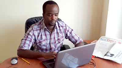 Willy Liambi doing what he does best. Education Times/ Ben Gasore.