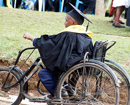 A graduate leaving KIE. The New Times/Timothy Kisambira