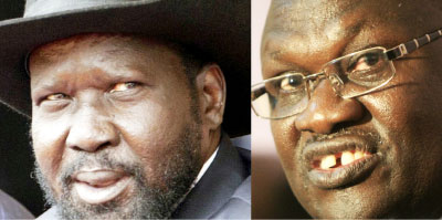Allies turned foes: Kiir and Machar.