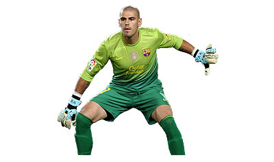 Barca have been boosted by the return to the squad of goalkeeper Victor Valdes after injury.  Net photo.
