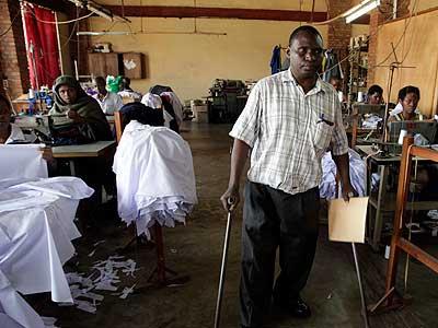 Nsabikunze in the workshop. Sunday Times/John Mbanda