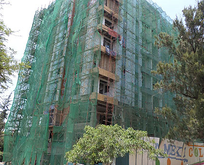 A commercial building under construction in Kigali. Construction is one of the sectors expected to drive growth this year.   The New Times / Ivan Ngoboka