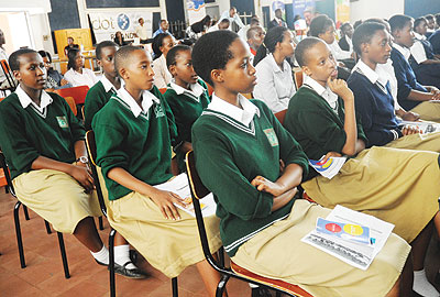 Students attending class. Head teachers want the government to increase the fees it pays for FARG students to enable schools operate normally. The New Times/ J. Mbanda.