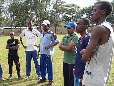 National cricket team players during a training session this week. Sunday Sport/Courtesy