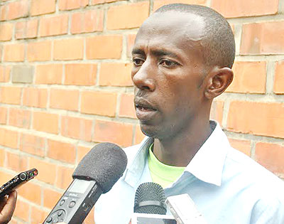 Oustazi talks to the media in Kigali yesterday. The New Times/ Courtesy.