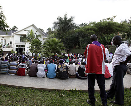 People at Kigali Genocide memorial during a past  commemoration event.  File. 