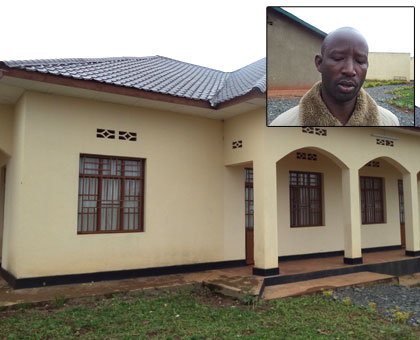 Bagirishya (inset) is currently investing in the construction of a guest centre (above) on a hill overlooking Lake Kivu. He believes investing on this hill is a way to honour his parents who were slain from this spot during the Genocide against the Tutsi. Jean-Pierre Bucyensenge.