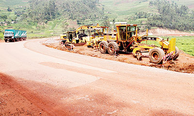 The Gatuna road which is under construction. The road is expected to boost trade in the region as well as facilitate the intergration process John Mbanda.  