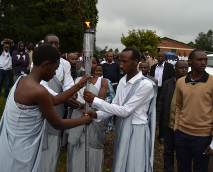 The Flame arrived in Musanze from the neighbouring Nyabihu District where it had been since last Friday.  Jean Pierre Bucyensenge.  