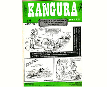 The Kangura newpaper that Ngeze used to spread the genocide ideology. Net photo.   