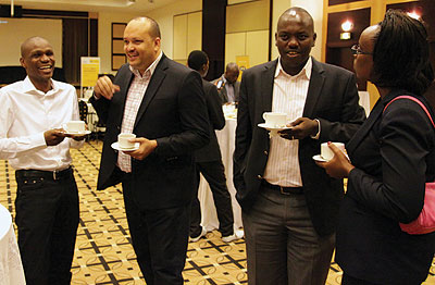 Some of the corporates who attended the launch of the campaign.  The New Times / John Mbanda