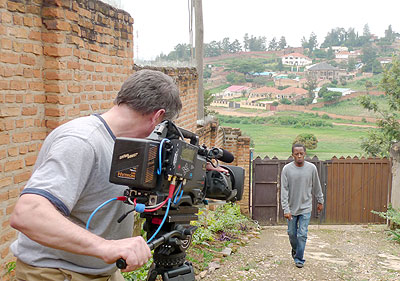 Actors on the movie set. File.