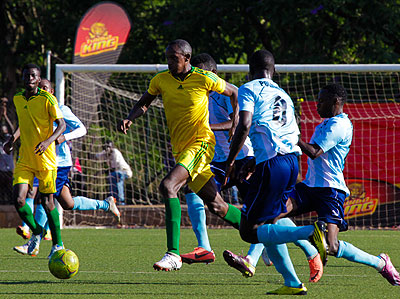 Striker Papy Kamanzi wll lead the line alongside Meddie Kagere as Rayon Sports seek to maintain their grip on top spot. File Photo